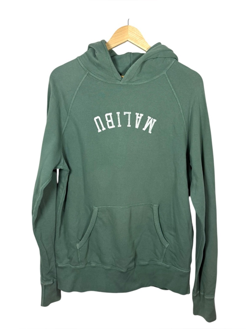 Hiro Clark Malibu Hoodie Green Oversized Pullover Sweatshirt Size Small